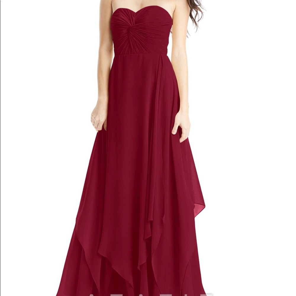 Azazie Ginette Dress - Burgandy